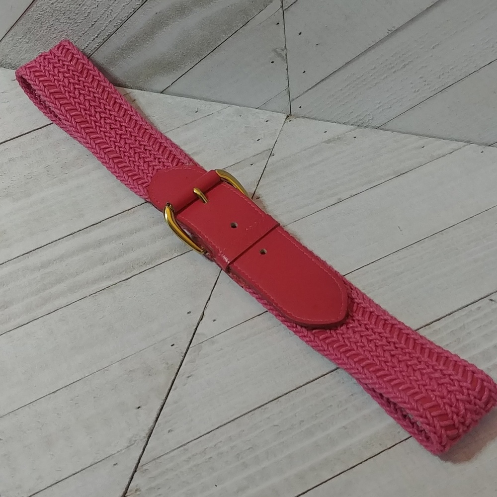 Vintage Woven Pink Belt with Buckle